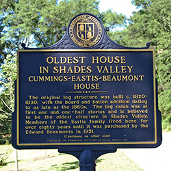 Oldest House in Shades Valley Historical Marker